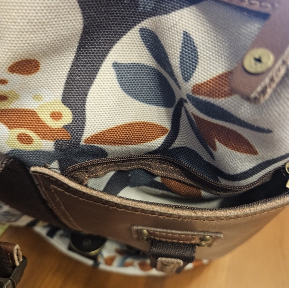 Anvanda floral/bird 5 in 1 convertible backpack bag messenger - Picture 12 of 13